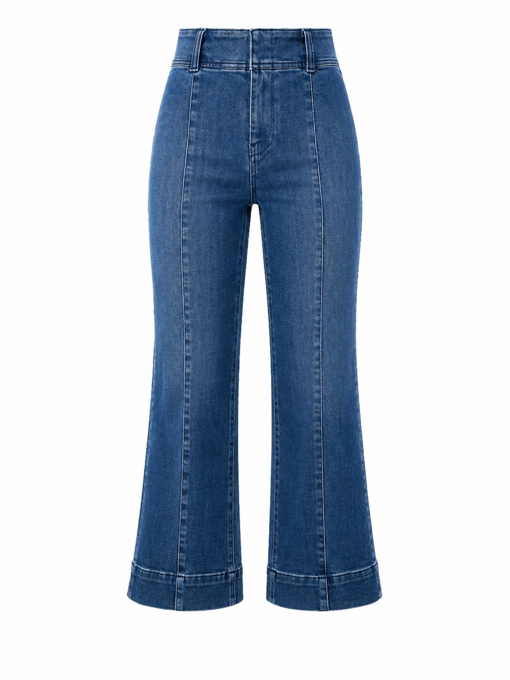 Pilcro by Anthropologie NWT High Rise Pintuck Seam Crop Flare Jeans 26